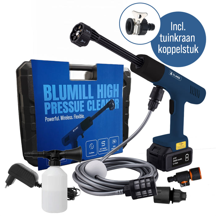BluMill Hogedrukreiniger op Accu