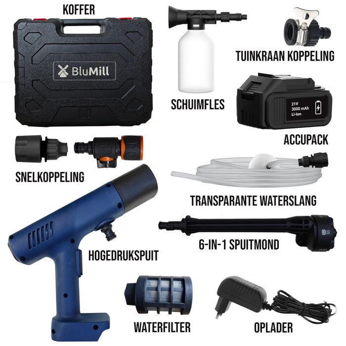 BluMill Hogedrukreiniger op Accu