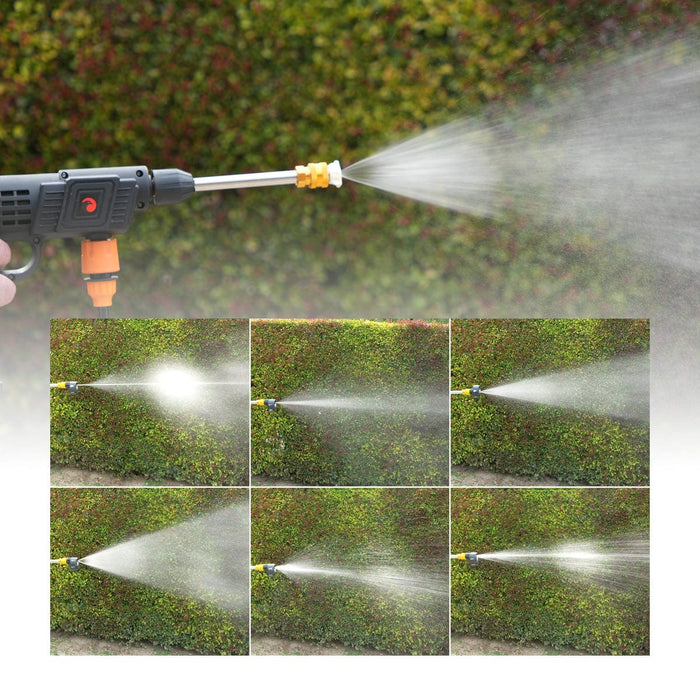 BluMill Jet Hawk met verschillende sproeiopzetstukken